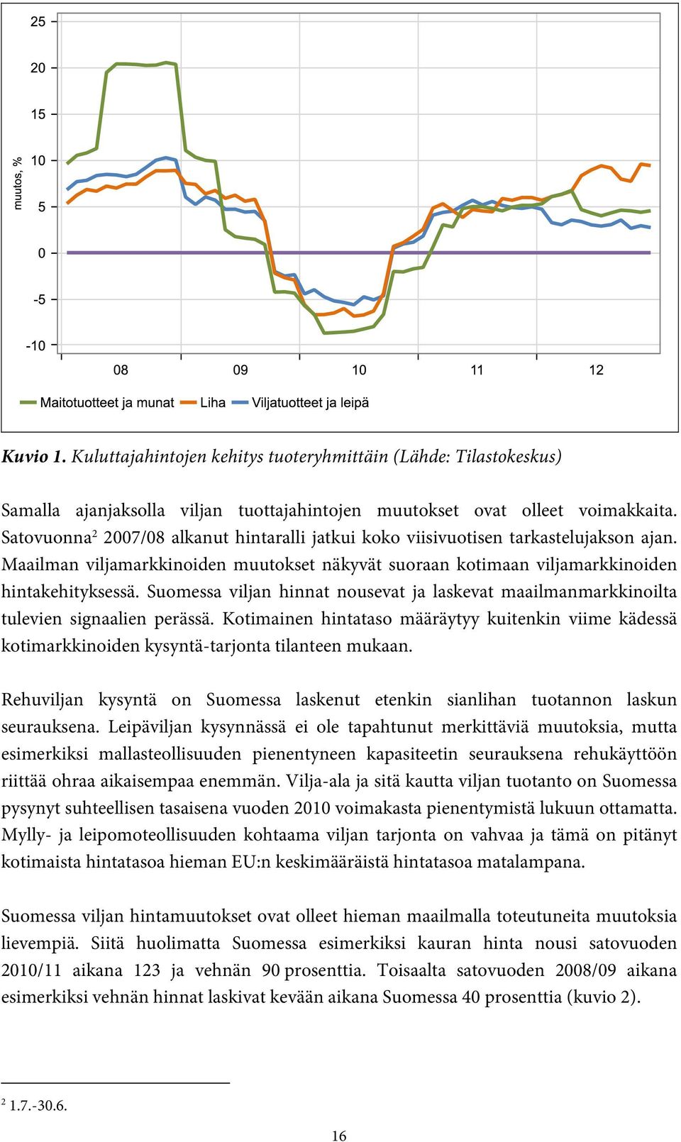 Suomessa viljan hinnat nousevat ja laskevat maailmanmarkkinoilta tulevien signaalien perässä. Kotimainen hintataso määräytyy kuitenkin viime kädessä kotimarkkinoiden kysyntä-tarjonta tilanteen mukaan.