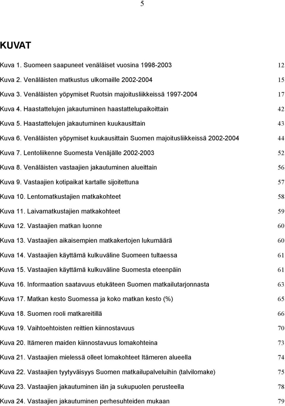 Lentoliikenne Suomesta Venäjälle 2002-2003 52 Kuva 8. Venäläisten vastaajien jakautuminen alueittain 56 Kuva 9. Vastaajien kotipaikat kartalle sijoitettuna 57 Kuva 10.