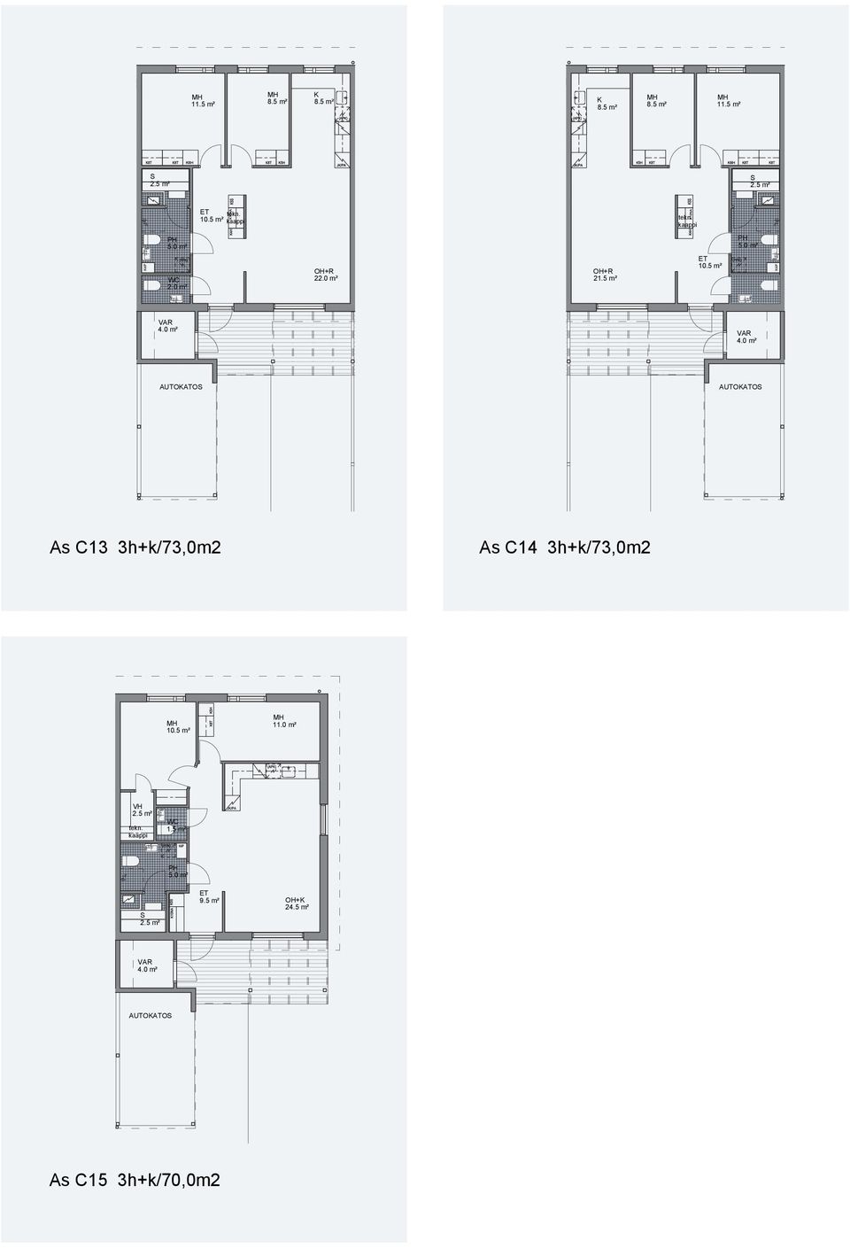 4.0 m² 4.0 m² AUTOATO AUTOATO As C13 3h+k/73,0m2 As C14 3h+k/73,0m2 10.