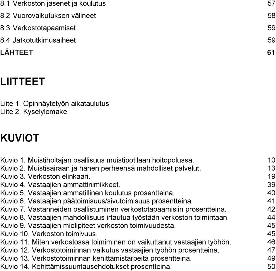 Vastaajien ammattinimikkeet. 39 Kuvio 5. Vastaajien ammatillinen koulutus prosentteina. 40 Kuvio 6. Vastaajien päätoimisuus/sivutoimisuus prosentteina. 41 Kuvio 7.