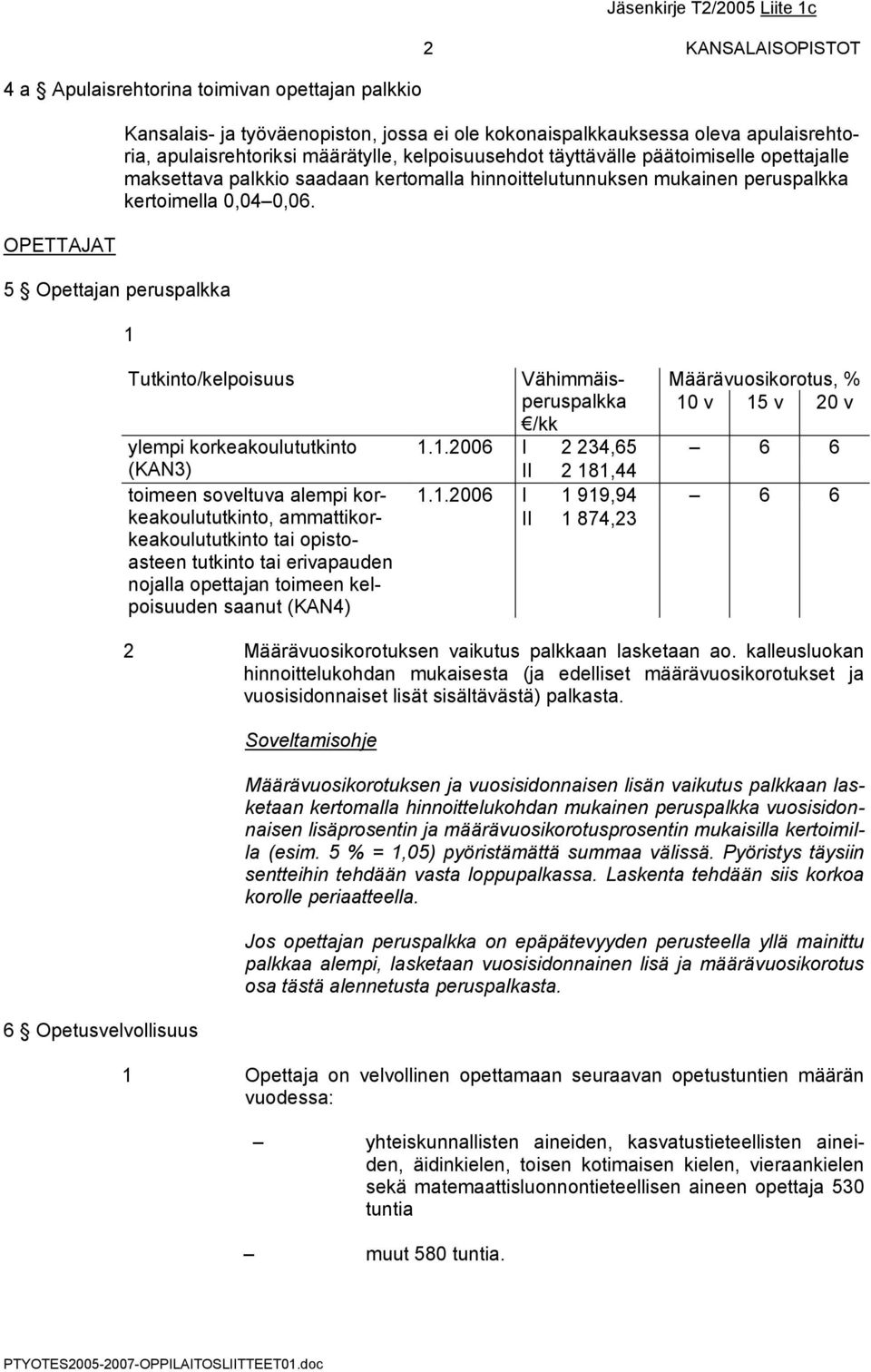 1 Tutkinto/kelpoisuus ylempi korkeakoulututkinto (KAN3) toimeen soveltuva alempi korkeakoulututkinto, ammattikorkeakoulututkinto tai opistoasteen tutkinto tai erivapauden nojalla opettajan toimeen