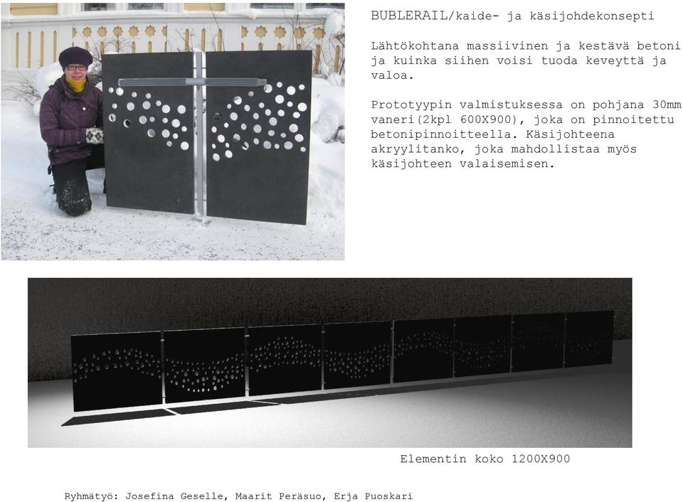 Prototyypin valmistuksessa on pohjana 30mm vaneri(2kpl 600X900), joka on pinnoitettu