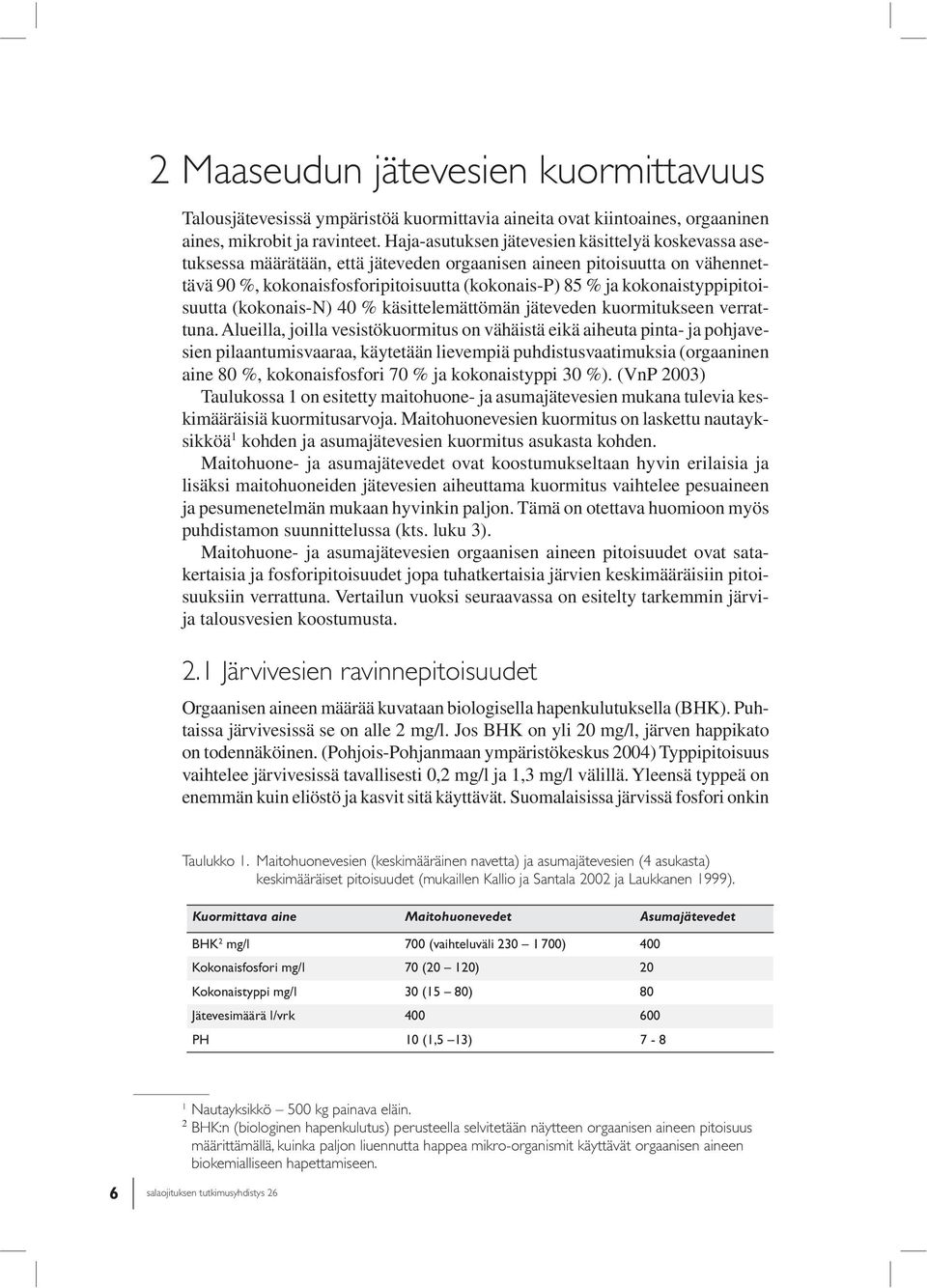 kokonaistyppipitoisuutta (kokonais-n) 40 % käsittelemättömän jäteveden kuormitukseen verrattuna.