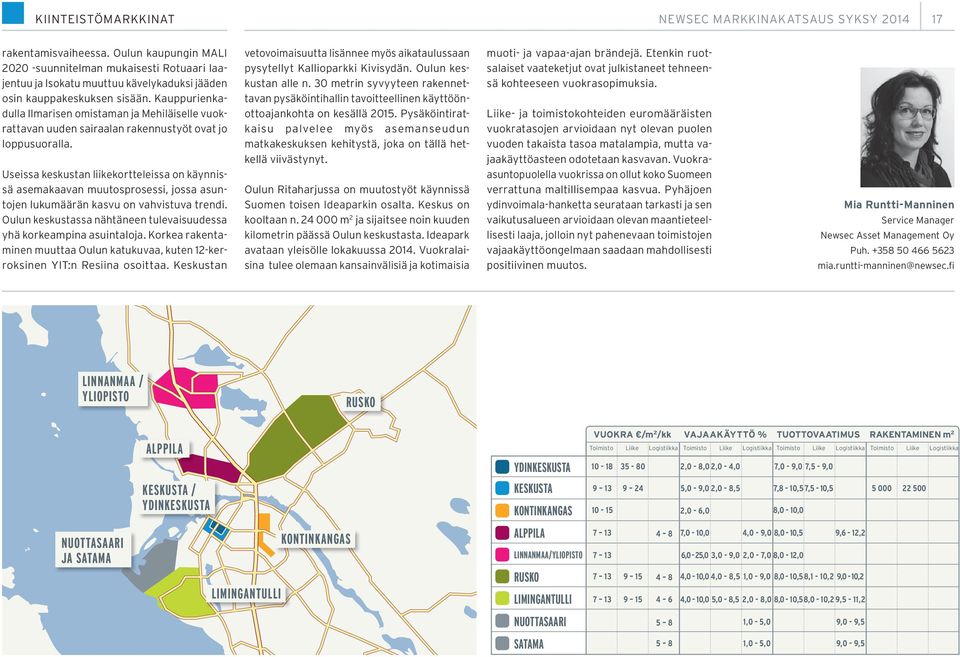 Useissa keskustan liikekortteleissa on käynnissä asemakaavan muutosprosessi, jossa asuntojen lukumäärän kasvu on vahvistuva trendi.