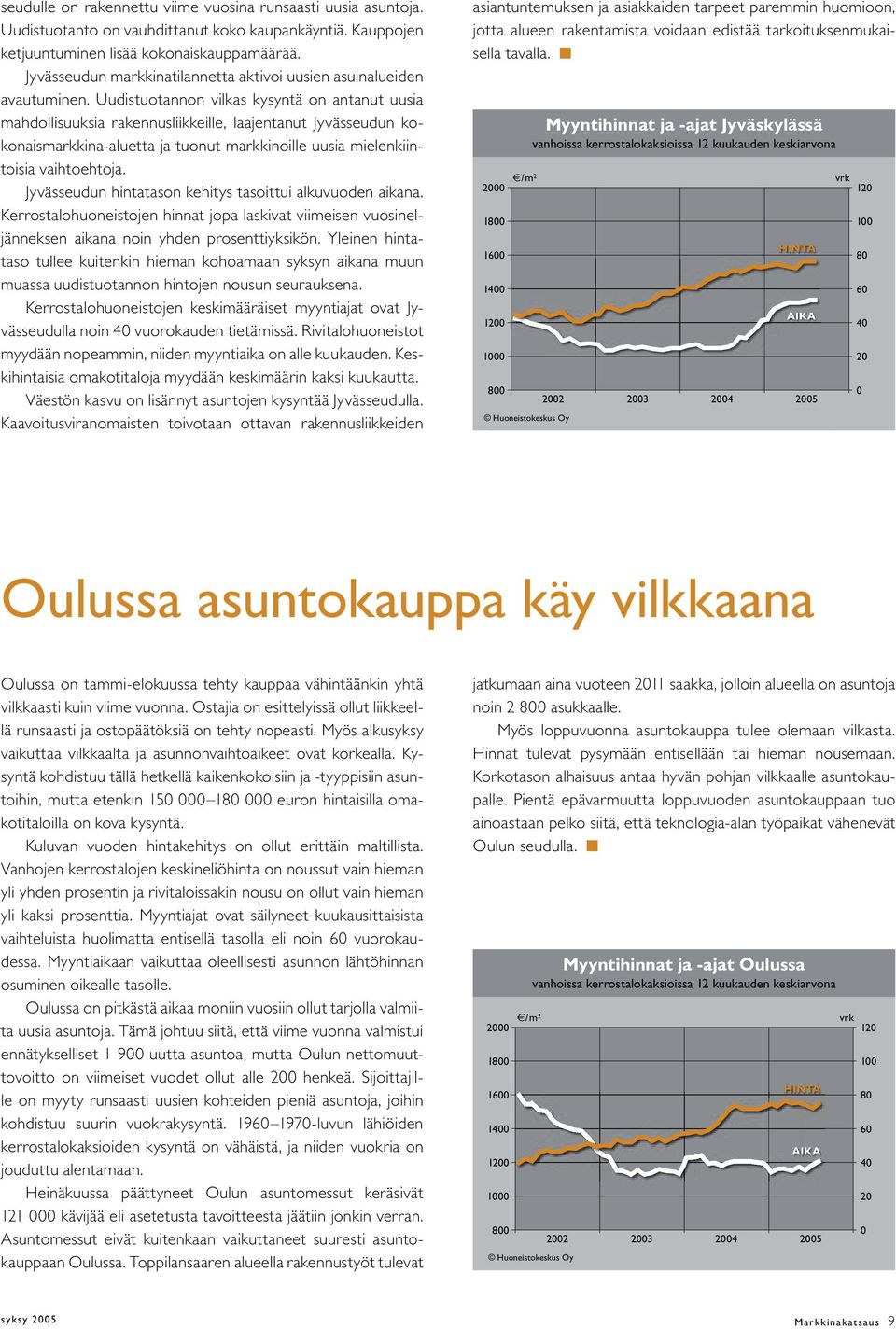 Uudistuotannon vilkas kysyntä on antanut uusia mahdollisuuksia rakennusliikkeille, laajentanut Jyvässeudun kokonaismarkkina-aluetta ja tuonut markkinoille uusia mielenkiintoisia vaihtoehtoja.