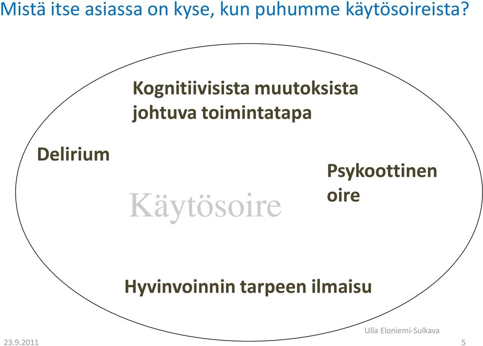 Kognitiivisista muutoksista johtuva toimintatapa