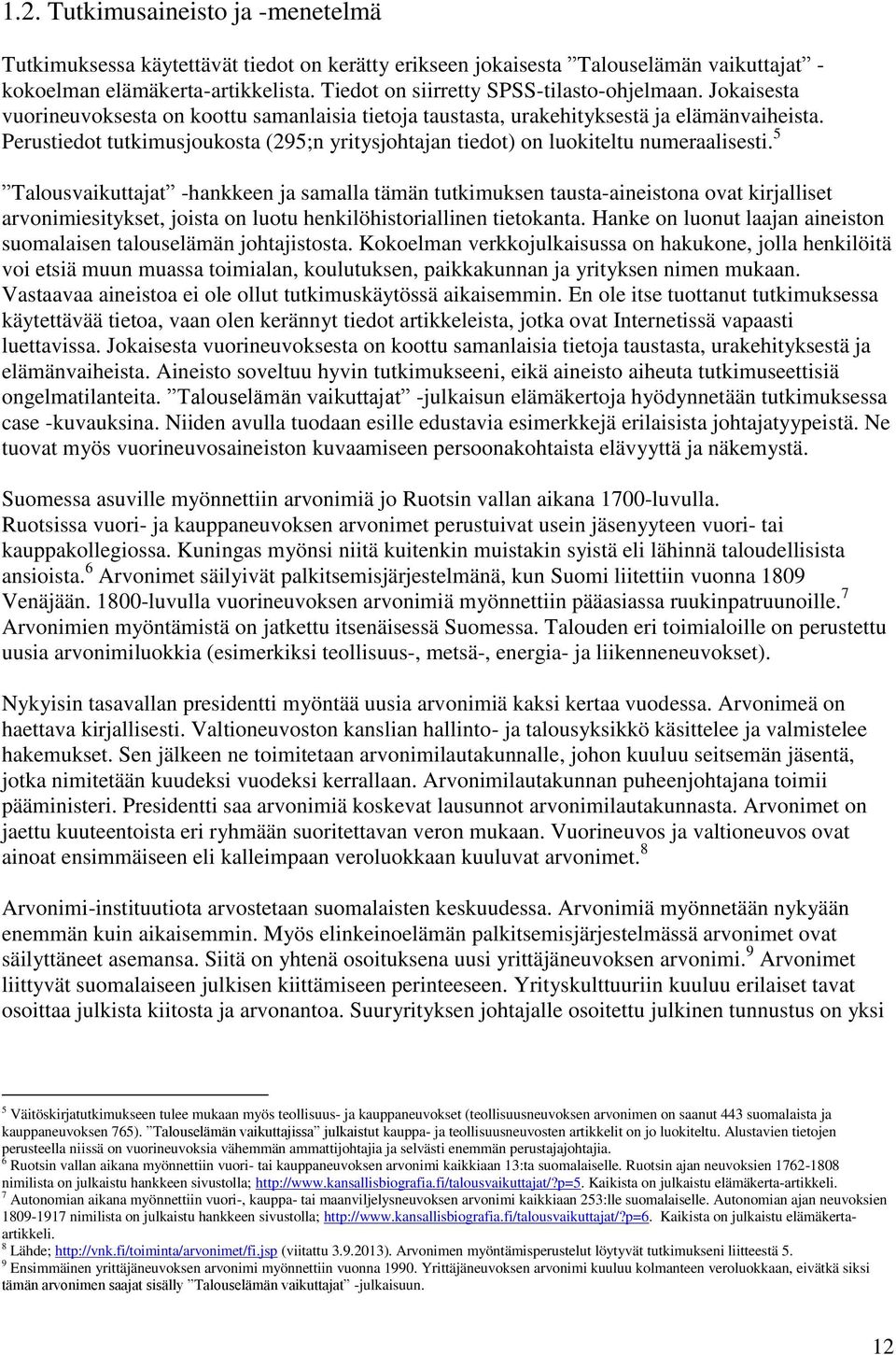 Perustiedot tutkimusjoukosta (295;n yritysjohtajan tiedot) on luokiteltu numeraalisesti.