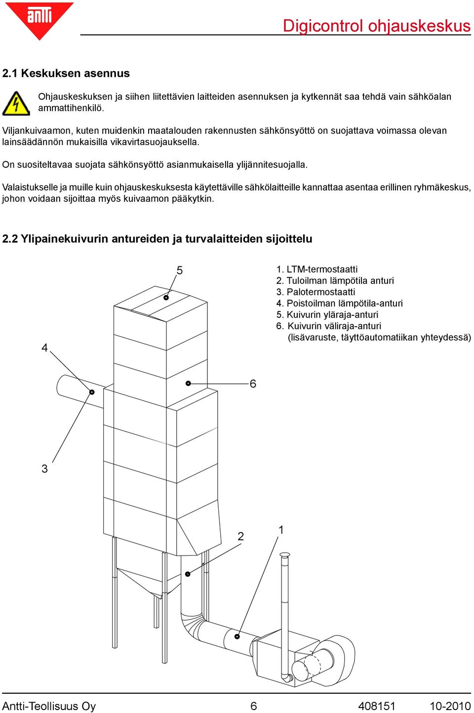 On suositeltavaa suojata sähkönsyöttö asianmukaisella ylijännitesuojalla.