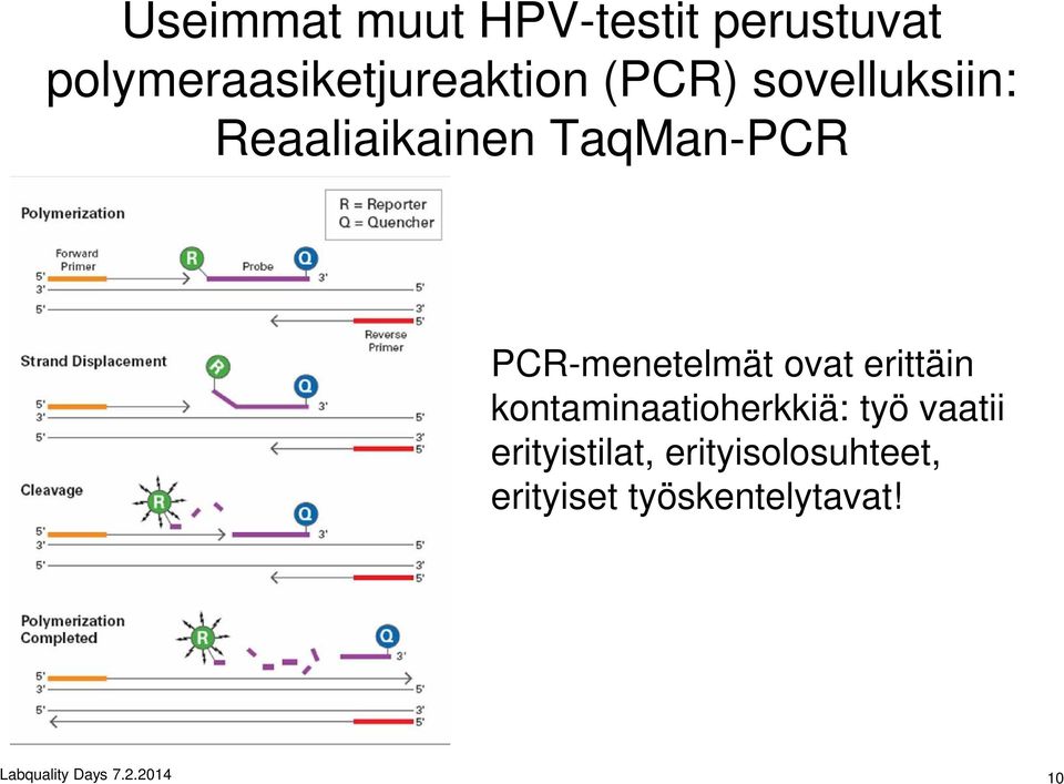 ovat erittäin kontaminaatioherkkiä: työ vaatii erityistilat,