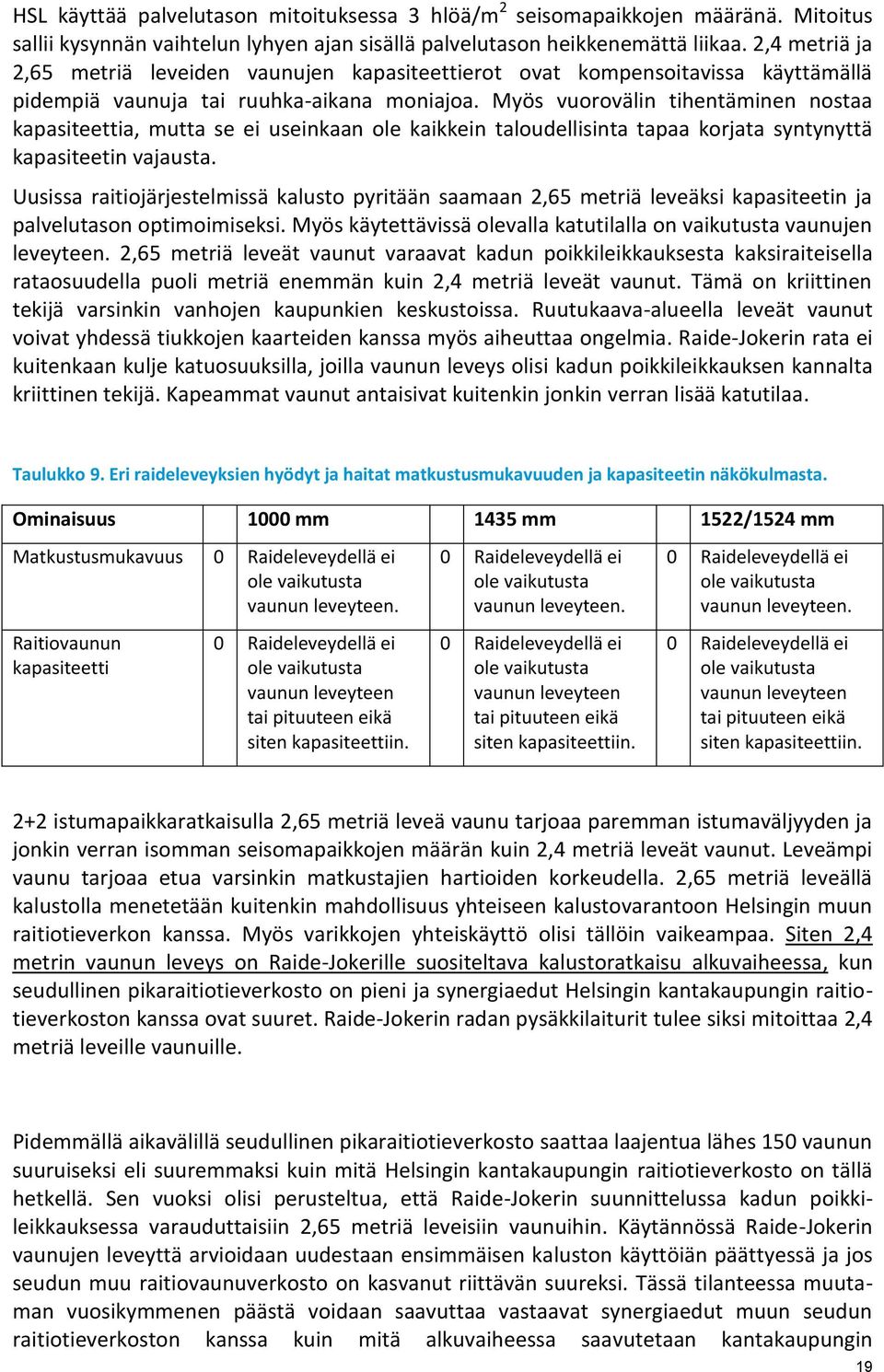 Myös vuorovälin tihentäminen nostaa kapasiteettia, mutta se ei useinkaan ole kaikkein taloudellisinta tapaa korjata syntynyttä kapasiteetin vajausta.