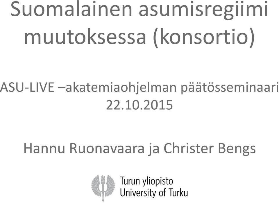 akatemiaohjelman päätösseminaari