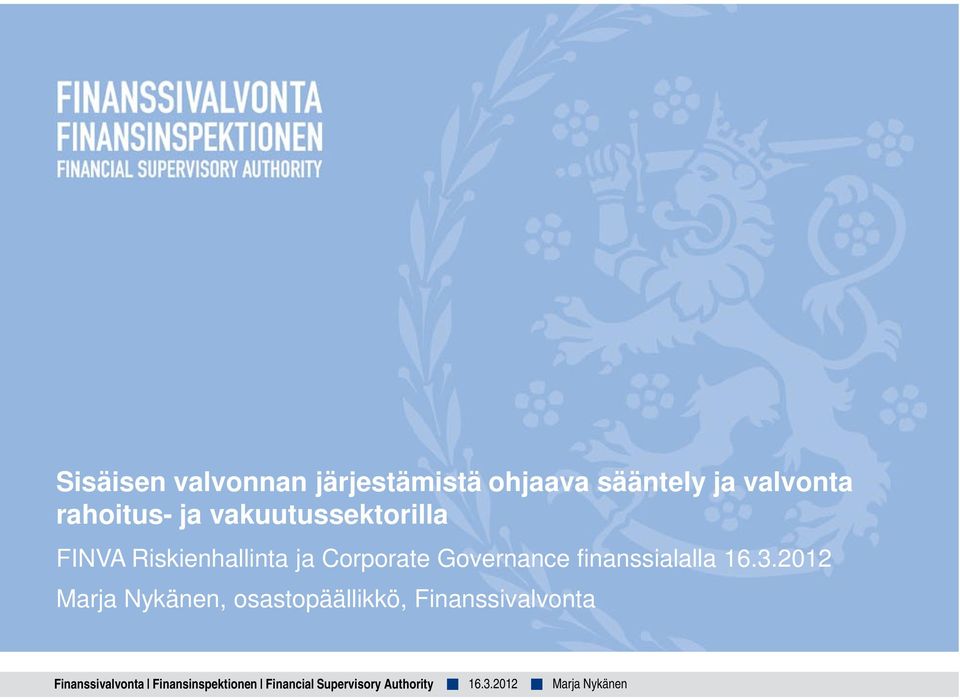 finanssialalla 16.3.