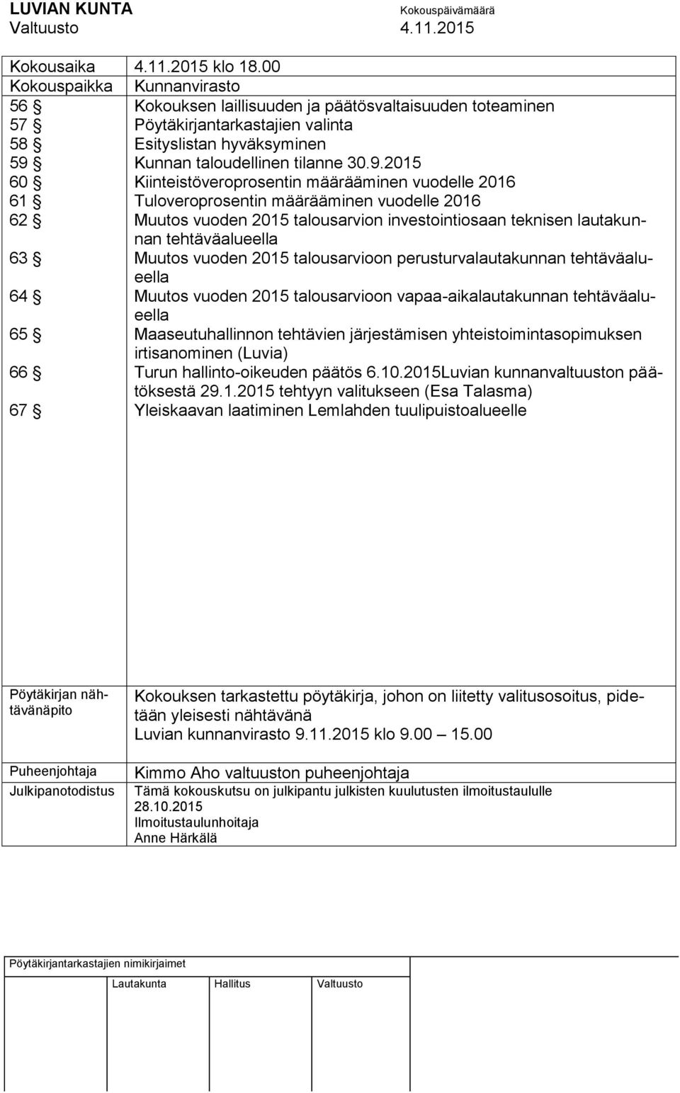 Kunnan taloudellinen tilanne 30.9.