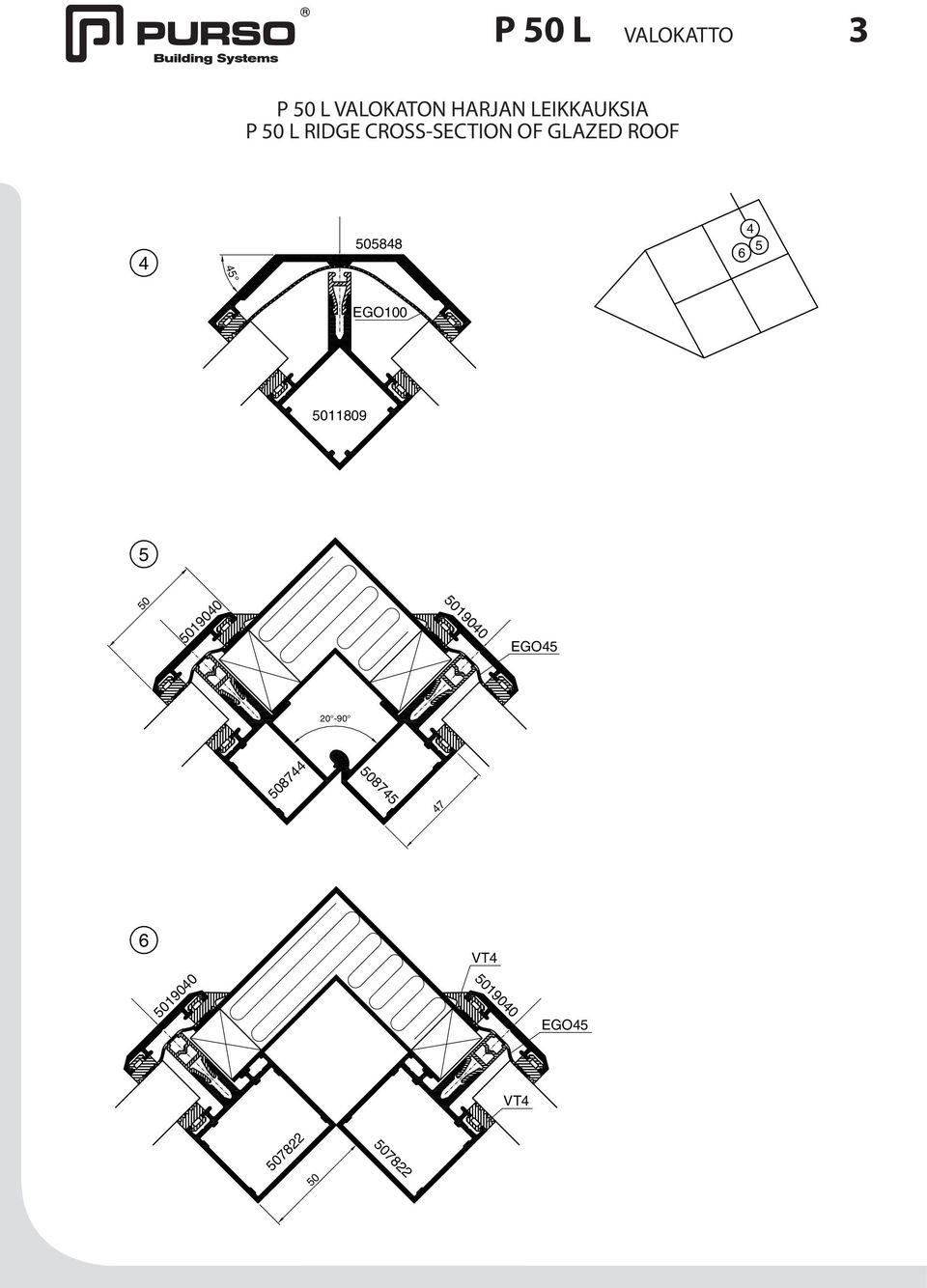 GLAZED ROOF 4 5848 6 4 5 45 EGO0 11809 5