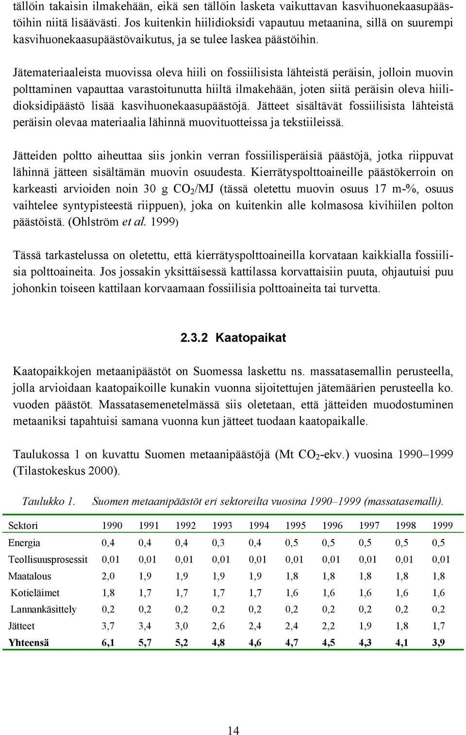 Jätemateriaaleista muovissa oleva hiili on fossiilisista lähteistä peräisin, jolloin muovin polttaminen vapauttaa varastoitunutta hiiltä ilmakehään, joten siitä peräisin oleva hiilidioksidipäästö