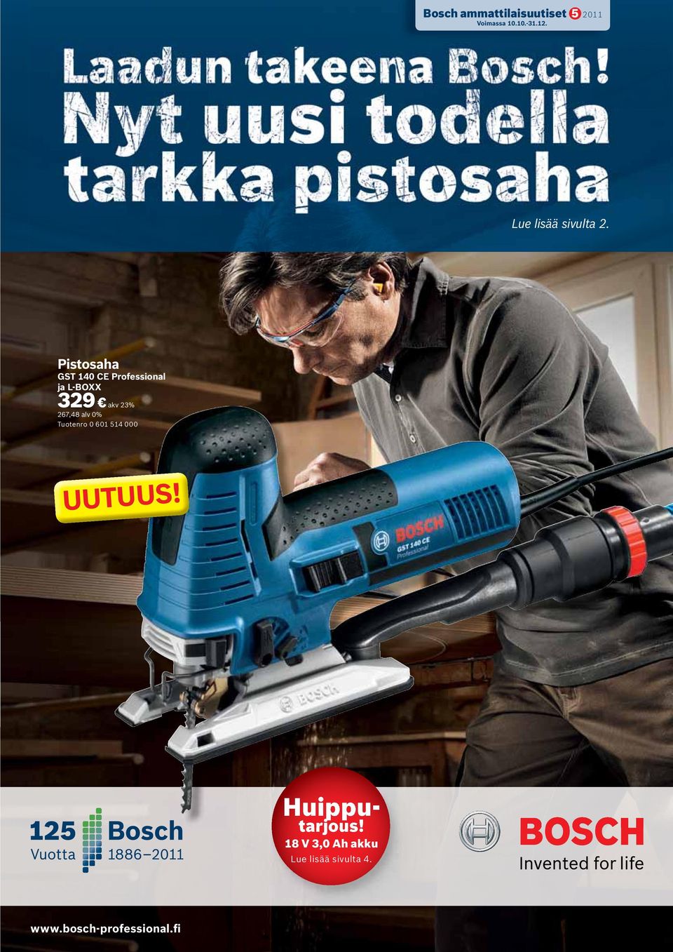 Pistosaha GST 140 CE ja L-BOXX 329 akv 23% 267,48 alv 0%