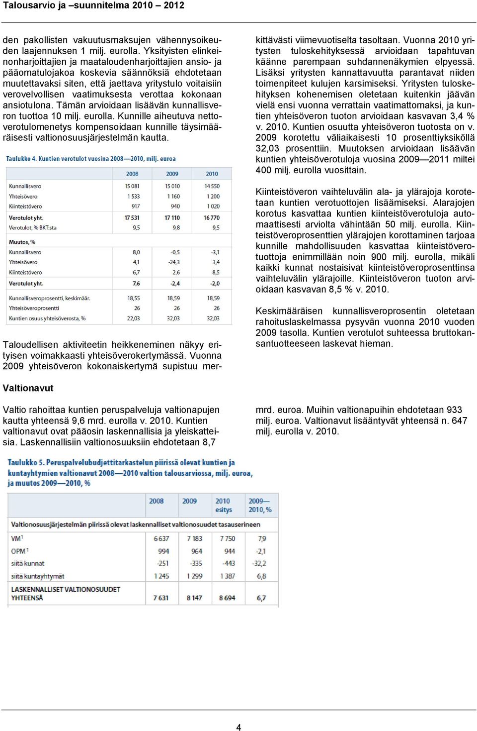 vaatimuksesta verottaa kokonaan ansiotulona. Tämän arvioidaan lisäävän kunnallisveron tuottoa 10 milj. eurolla.