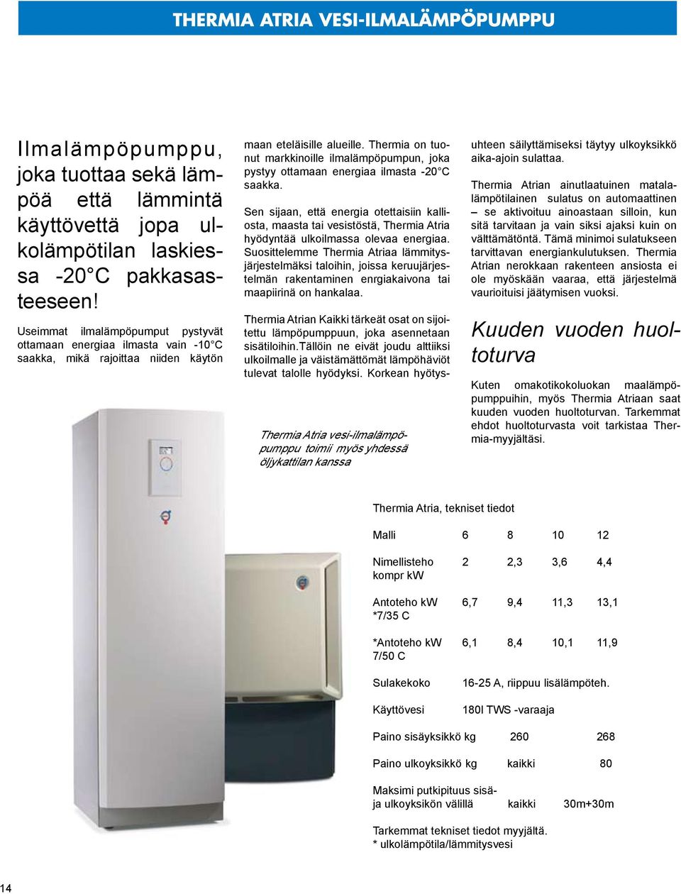 Thermia on tuonut markkinoille ilmalämpöpumpun, joka pystyy ottamaan energiaa ilmasta -20 C saakka.