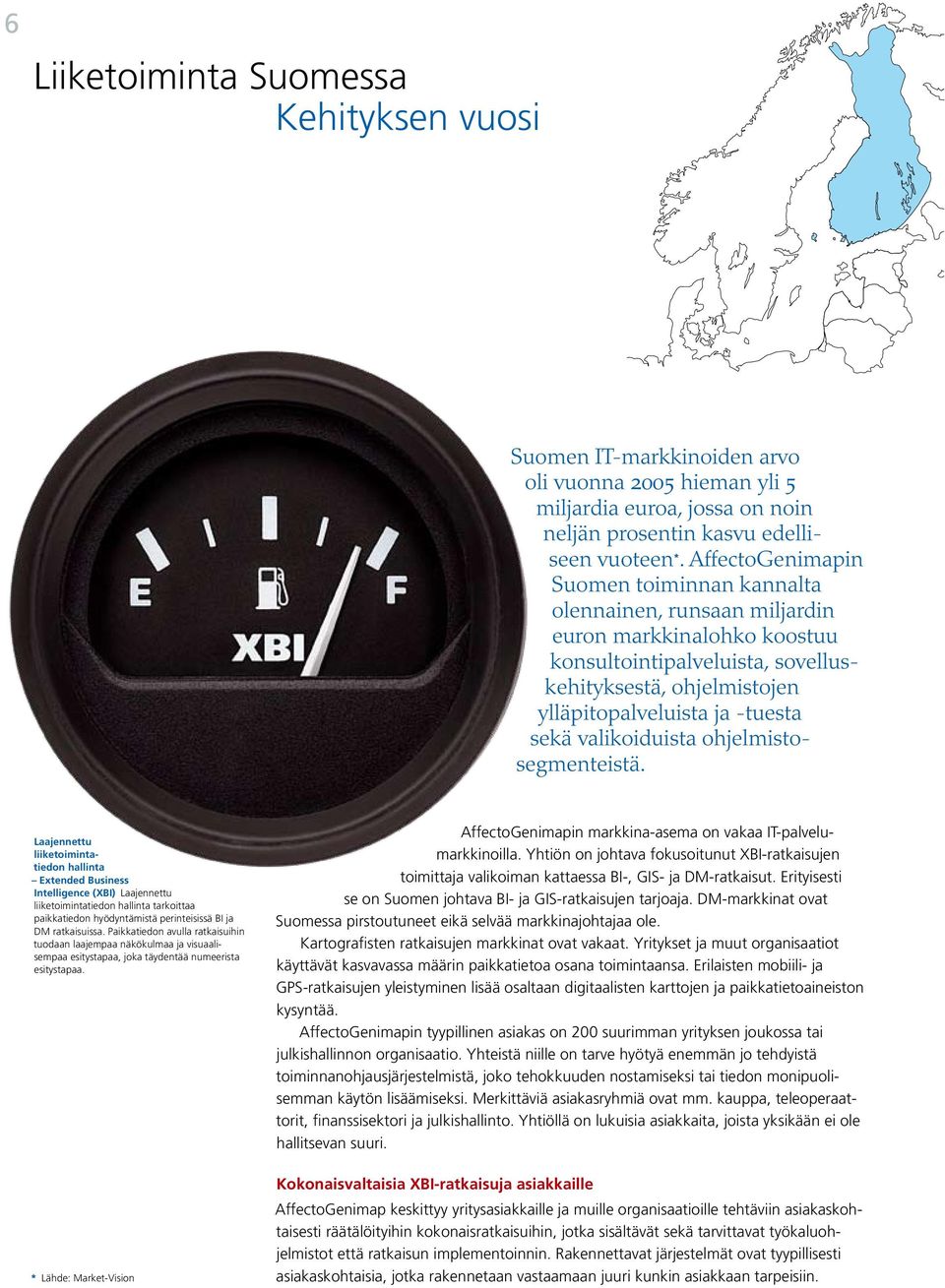 valikoiduista ohjelmistosegmenteistä.