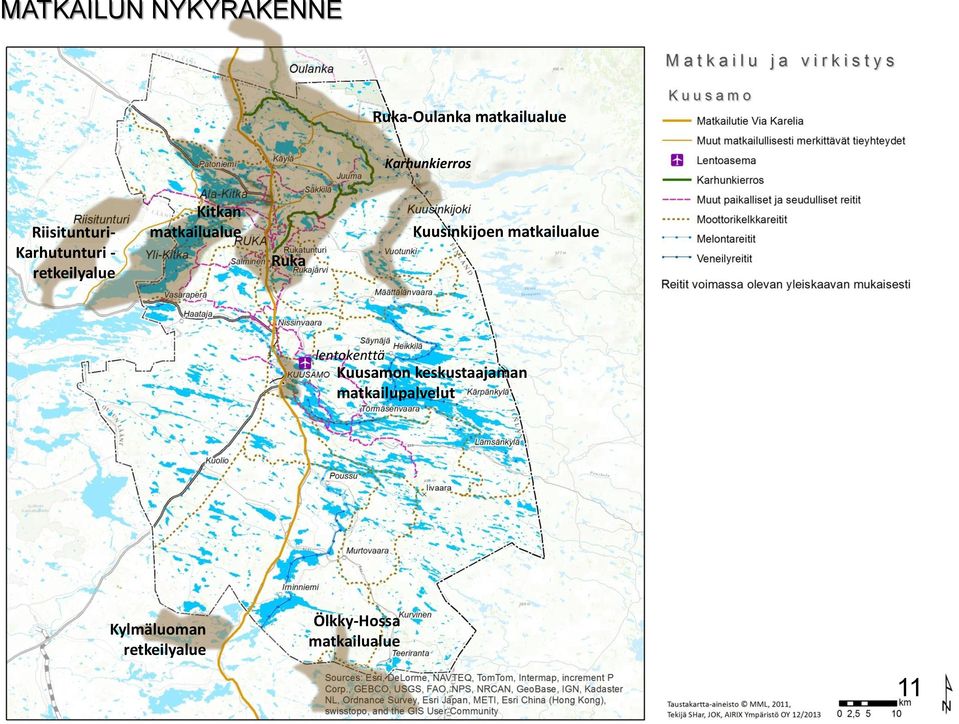 Ruka Kuusinkijoen matkailualue lentokenttä Kuusamon