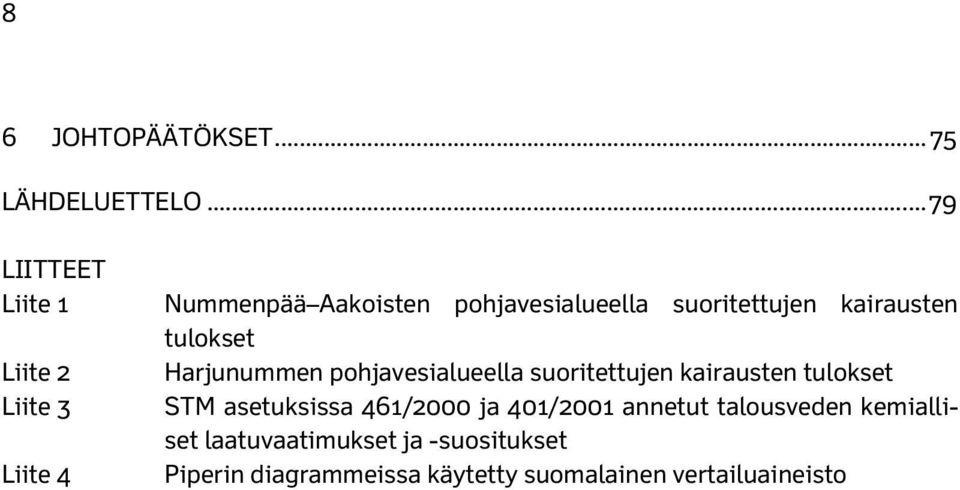 suoritettujen kairausten tulokset Harjunummen pohjavesialueella suoritettujen kairausten