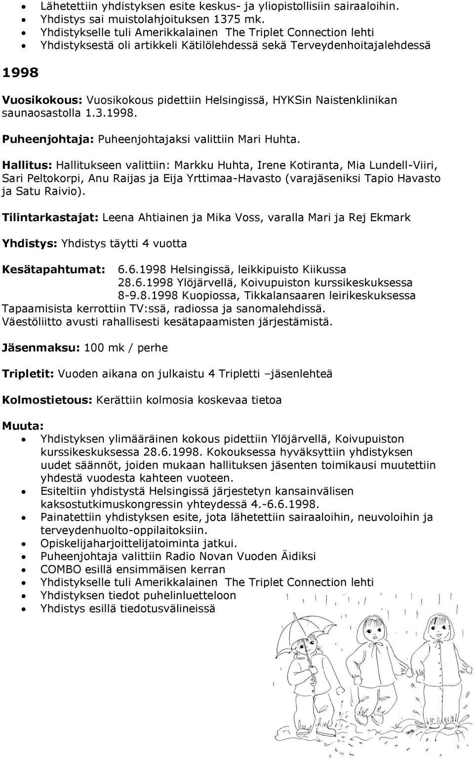 Naistenklinikan saunaosastolla 1.3.1998.