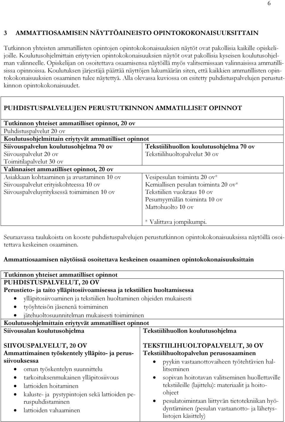 n on osoitettava osaamisensa näytöillä myös valitsemissaan valinnaisissa ammatillisissa opinnoissa.