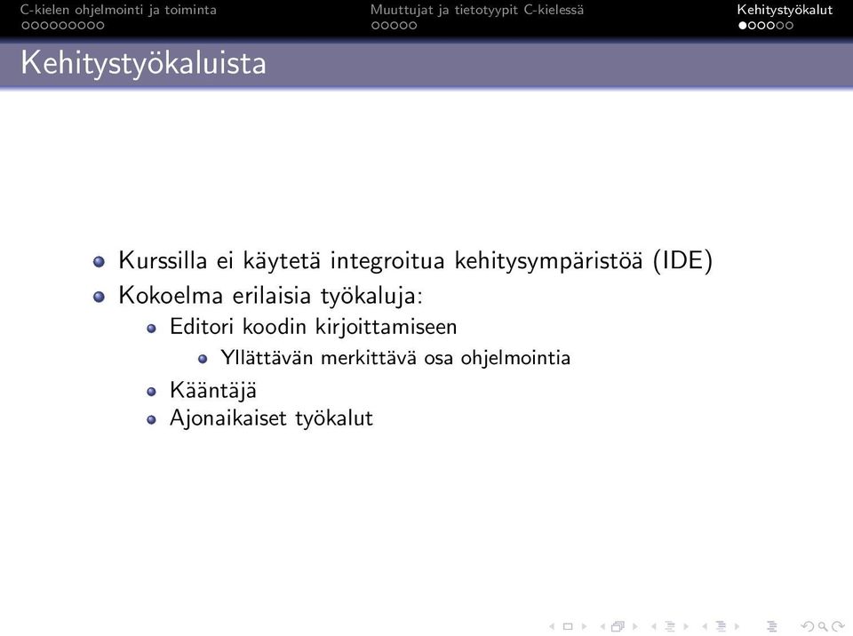 työkaluja: Editori koodin kirjoittamiseen