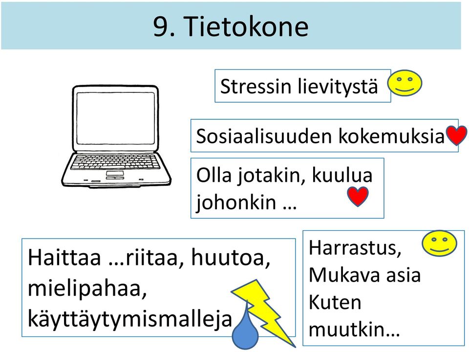 kuulua johonkin Haittaa riitaa, huutoa,