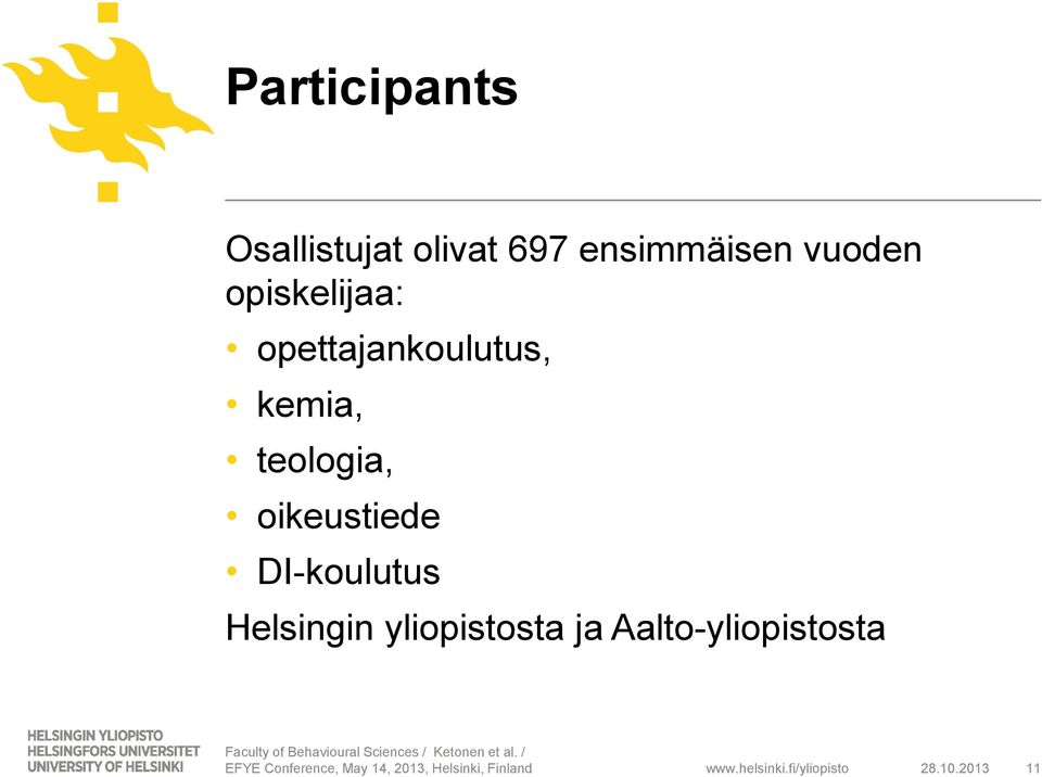 DI-koulutus Helsingin yliopistosta ja Aalto-yliopistosta EFYE