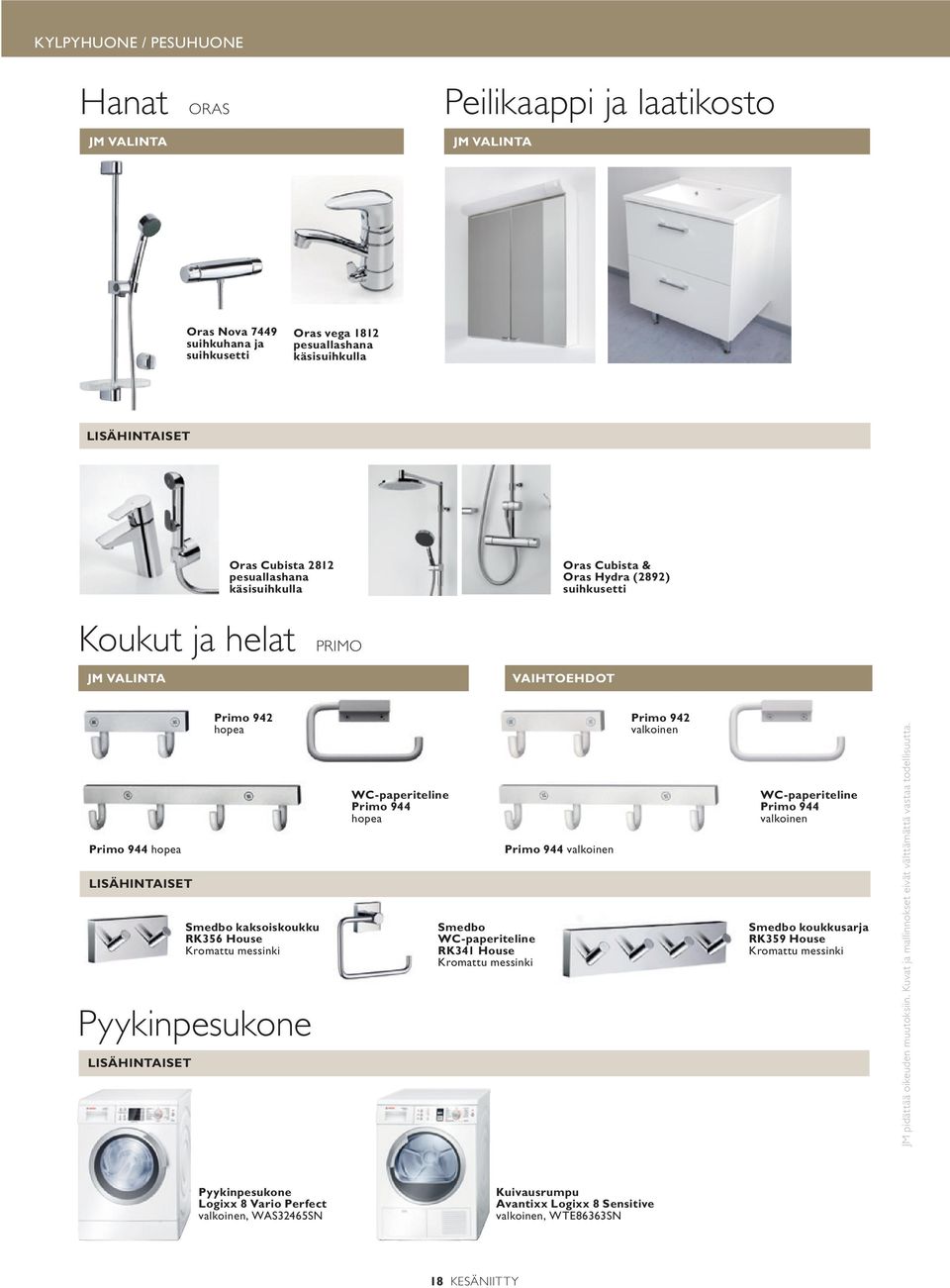 Pyykinpesukone LISÄHINTAISET WC-paperiteline Primo 944 hopea Smedbo WC-paperiteline RK341 House Kromattu messinki Primo 944 valkoinen Primo 942 valkoinen WC-paperiteline Primo 944 valkoinen Smedbo