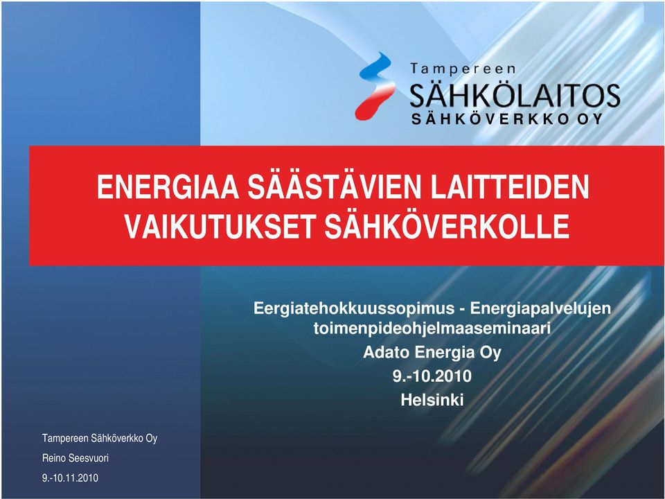 Eergiatehokkuussopimus - Energiapalvelujen