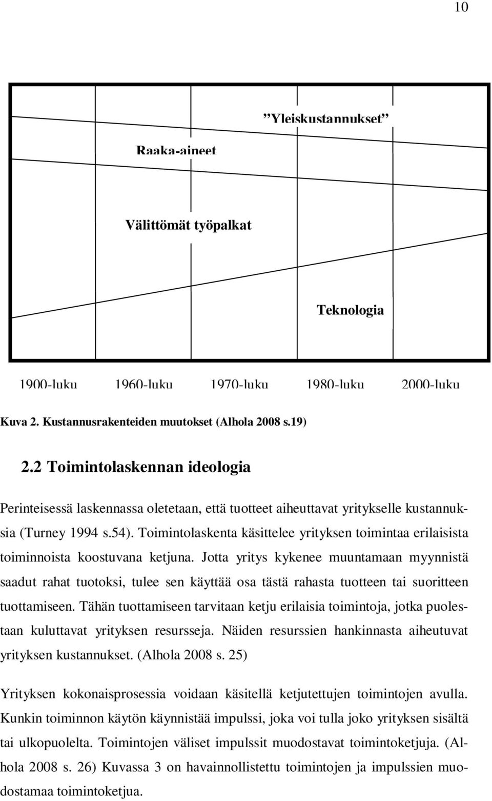 Toimintolaskenta käsittelee yrityksen toimintaa erilaisista toiminnoista koostuvana ketjuna.