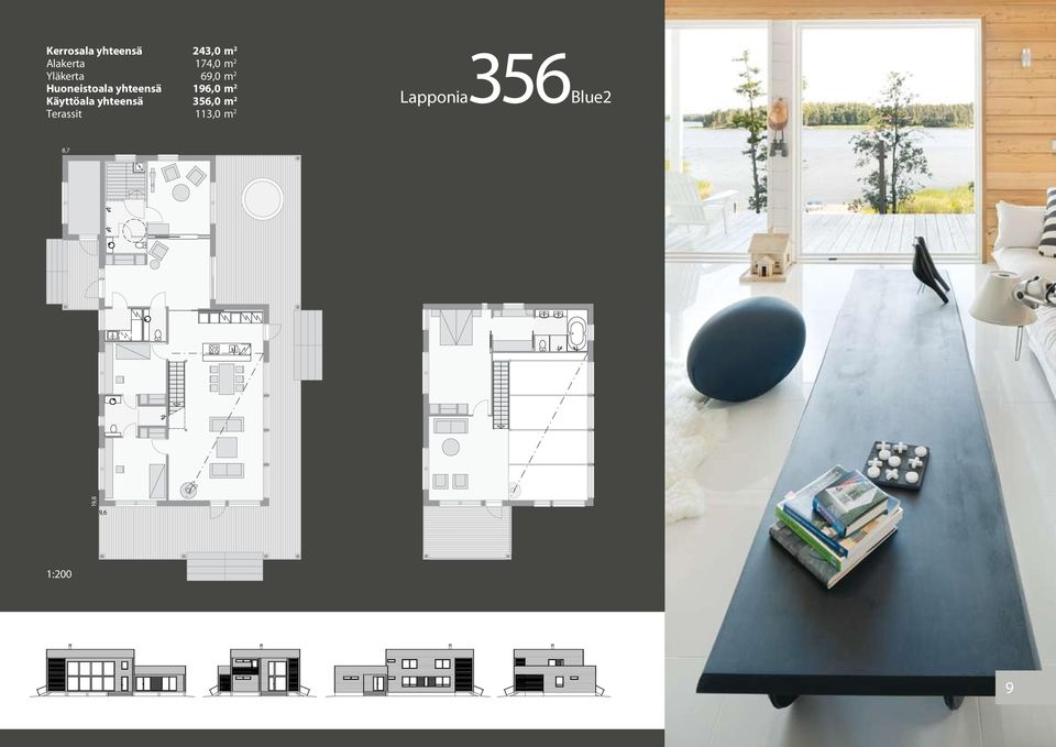 196,0 m 2 Käyttöala yhteensä 356,0 m 2