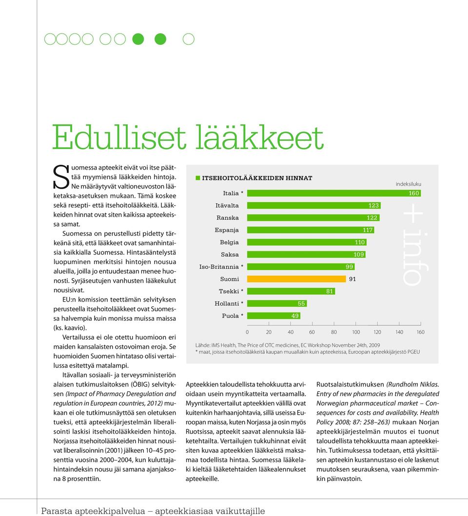 Hintasääntelystä luopuminen merkitsisi hintojen nousua alueilla, joilla jo entuudestaan menee huonosti. Syrjäseutujen vanhusten lääkekulut nousisivat.