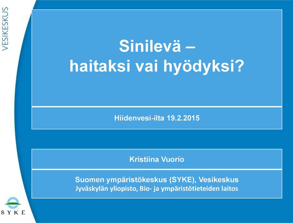 2015 Kristiina Vuorio Suomen