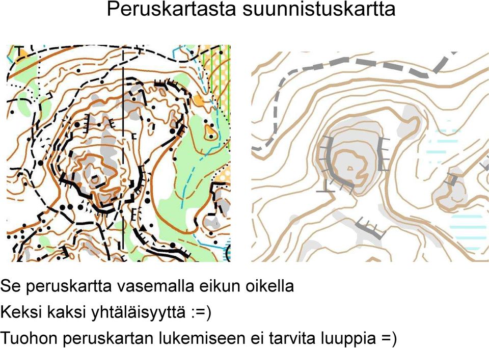 Keksi kaksi yhtäläisyyttä :=) Tuohon