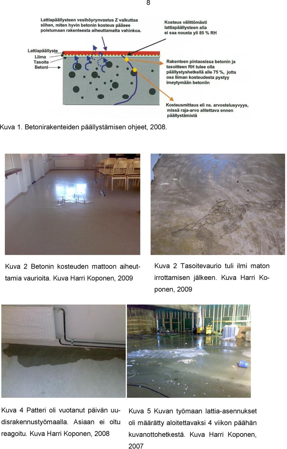 Kuva Harri Koponen, 2009 Kuva 4 Patteri oli vuotanut päivän uudisrakennustyömaalla. Asiaan ei oltu reagoitu.