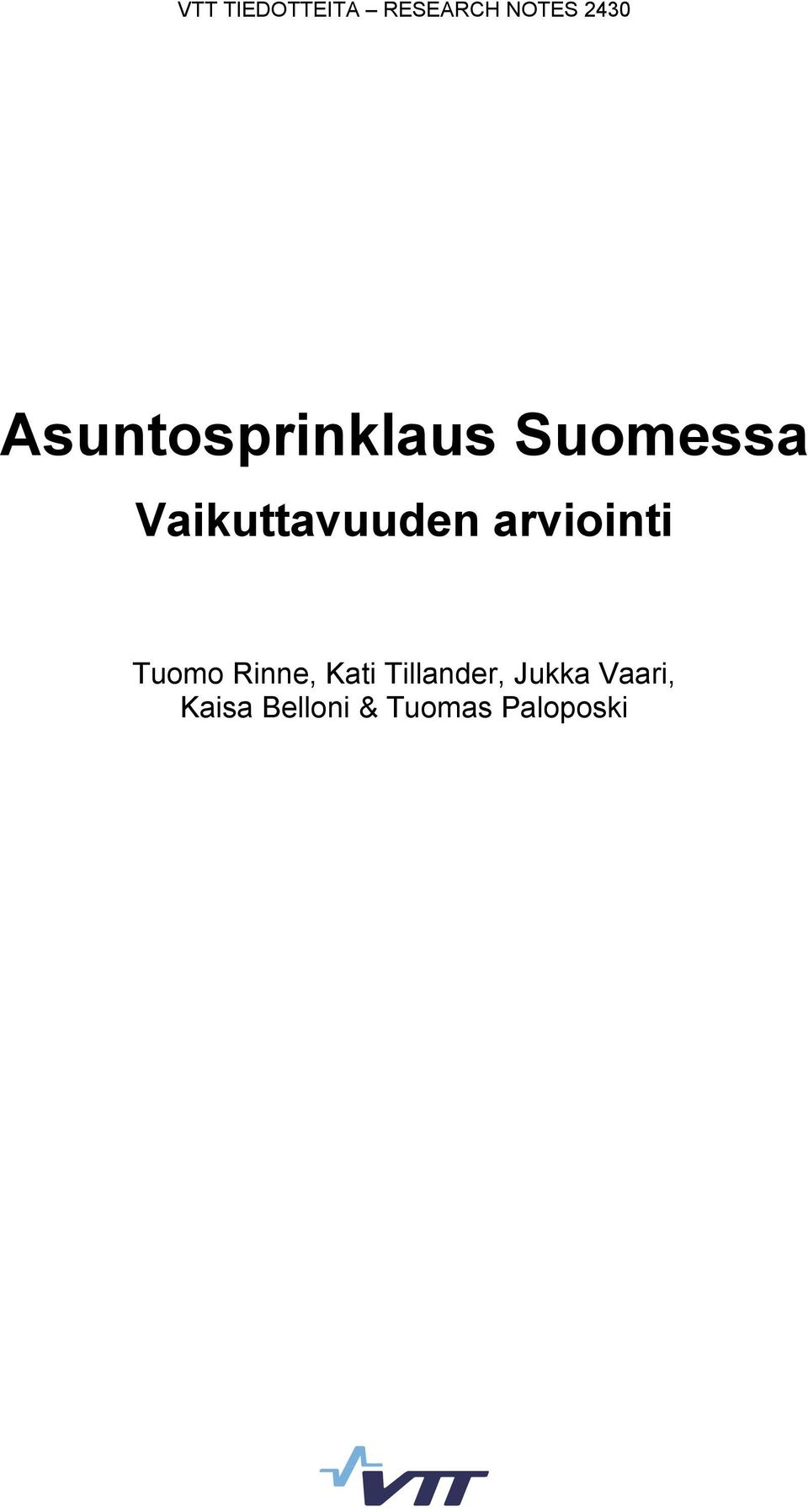 arviointi Tuomo Rinne, Kati Tillander,