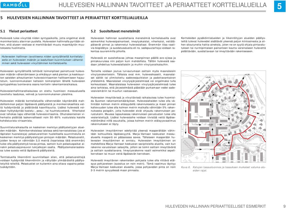 Hulevesien hallinnalla pyritään siihen, että alueen vesitase ei merkittävästi muutu maankäytön muutoksesta huolimatta.