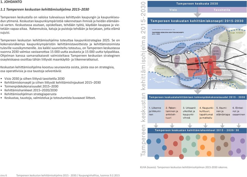 TAMPEREEN KESKUSTAN KEHITTÄMISOHJELMA 2015-2030 TAMPEREEN KESKUSTAN KEHITTÄMISKONSEPTI 2015-2030 au sijärven rantak Nä Kauppi-Niihama punki Vt 12/ n äylä tav Rannneli tu P valtispala aɵ n e