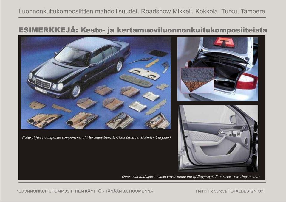 composite components of Mercedes-Benz E Class (source: