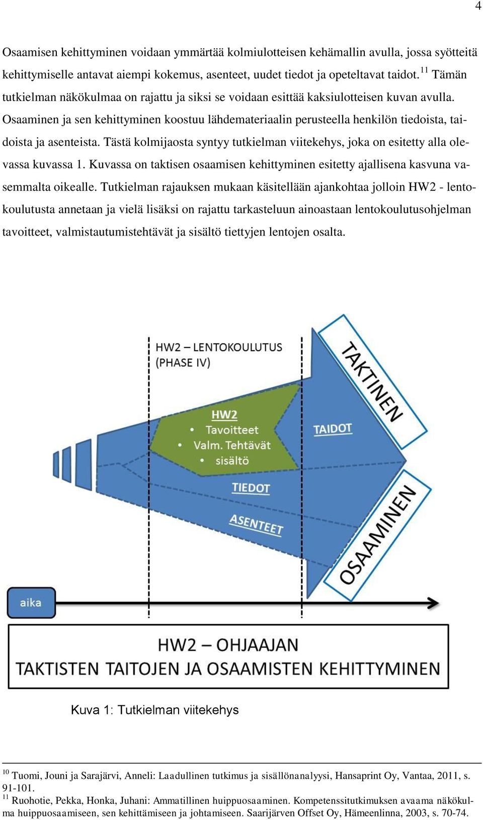 Osaaminen ja sen kehittyminen koostuu lähdemateriaalin perusteella henkilön tiedoista, taidoista ja asenteista.