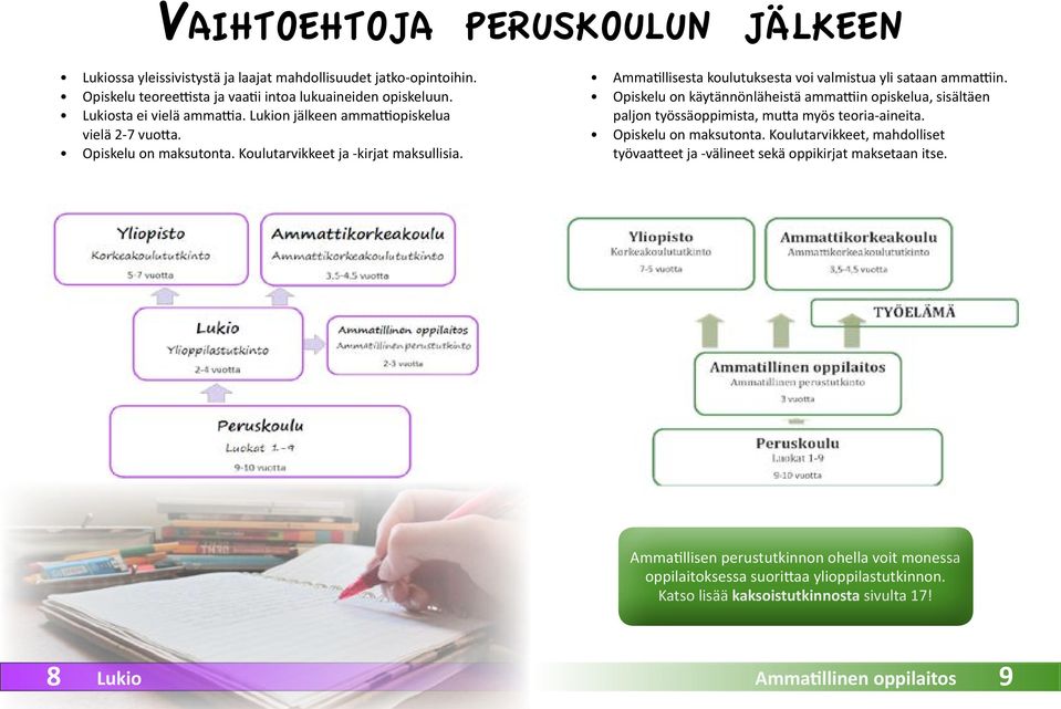 Opiskelu on käytännönläheistä ammattiin opiskelua, sisältäen paljon työssäoppimista, mutta myös teoria-aineita. Opiskelu on maksutonta.