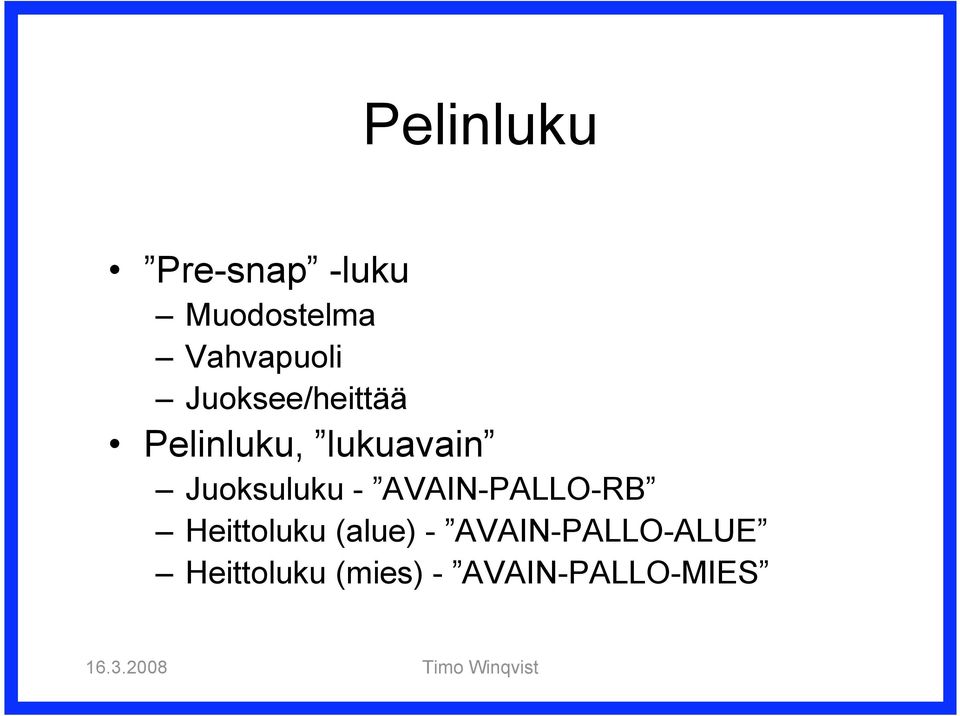 lukuavain Juoksuluku - AVAIN-PALLO-RB