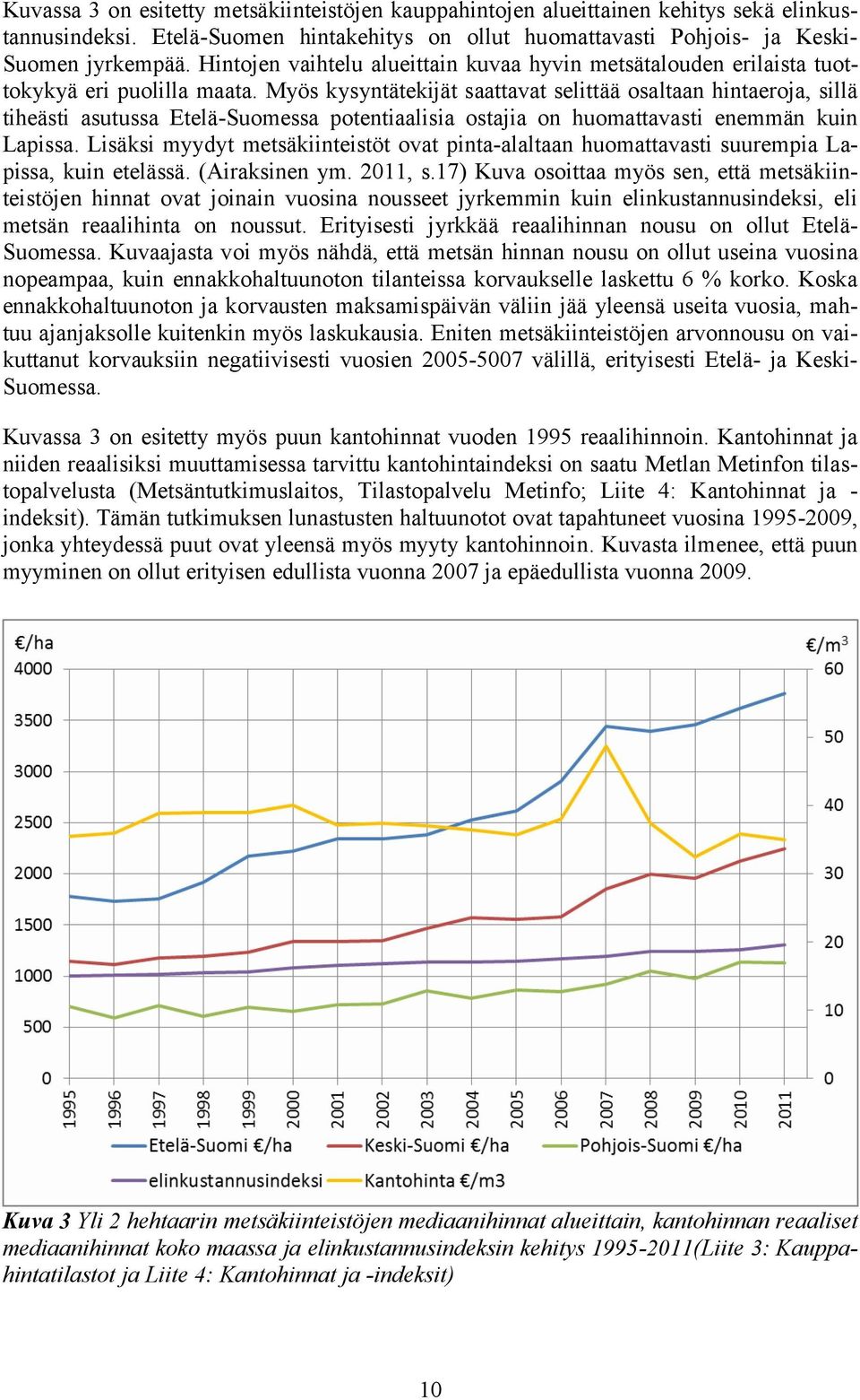 Myös kysyntätekijät saattavat selittää osaltaan hintaeroja, sillä tiheästi asutussa Etelä-Suomessa potentiaalisia ostajia on huomattavasti enemmän kuin Lapissa.