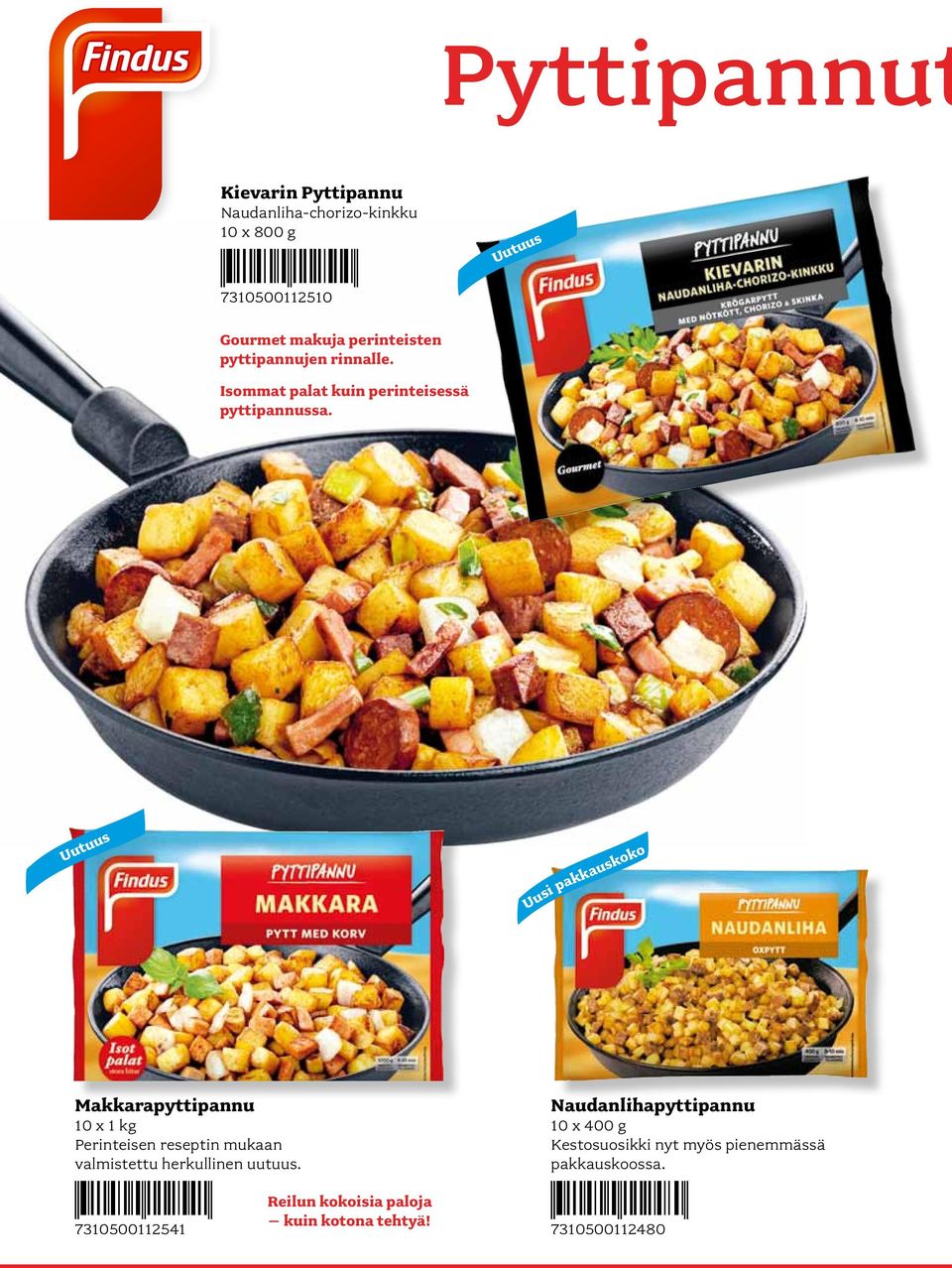 Uusi pakkauskoko Makkarapyttipannu 10 x 1 kg Perinteisen reseptin mukaan valmistettu herkullinen uutuus..3a0e0@-bbcfeb.