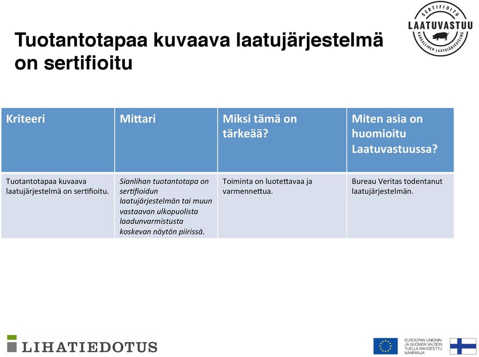 Sianlihan tuotantotapa on ser.