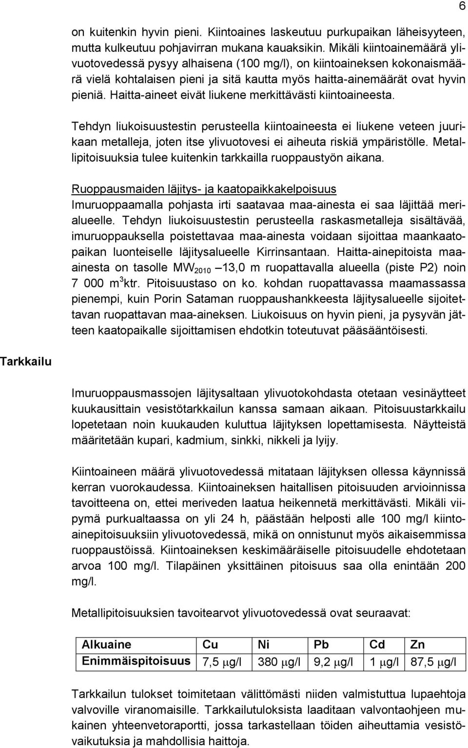 Haitta-aineet eivät liukene merkittävästi kiintoaineesta.