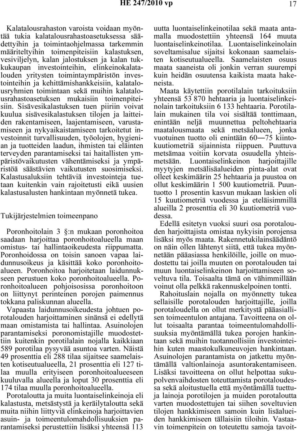 kalatalousrahastoasetuksen mukaisiin toimenpiteisiin.